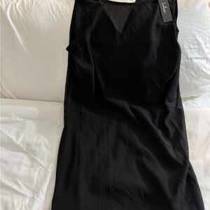 Lulu's Black Sheer Overlay Slip Dress with Tag! Great for Formal event!!